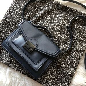 Loeffler Randall navy mini rider crossbody